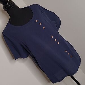 Navy blue linin top